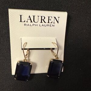 Ralph Lauren Navy and Gold Drop Earrings